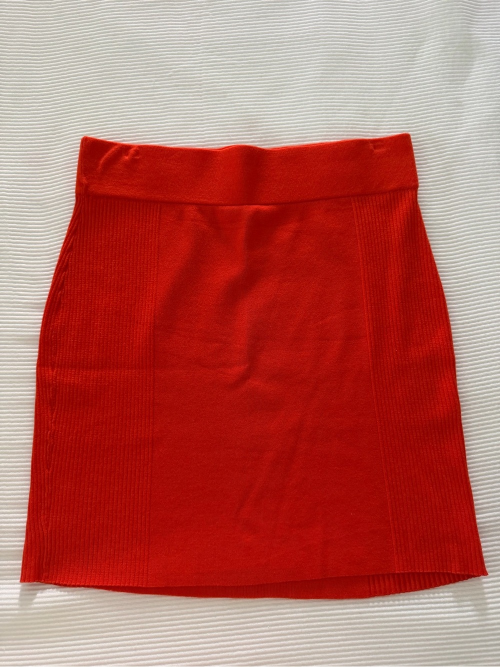 Orange Knit Pencil Skirt - Women's